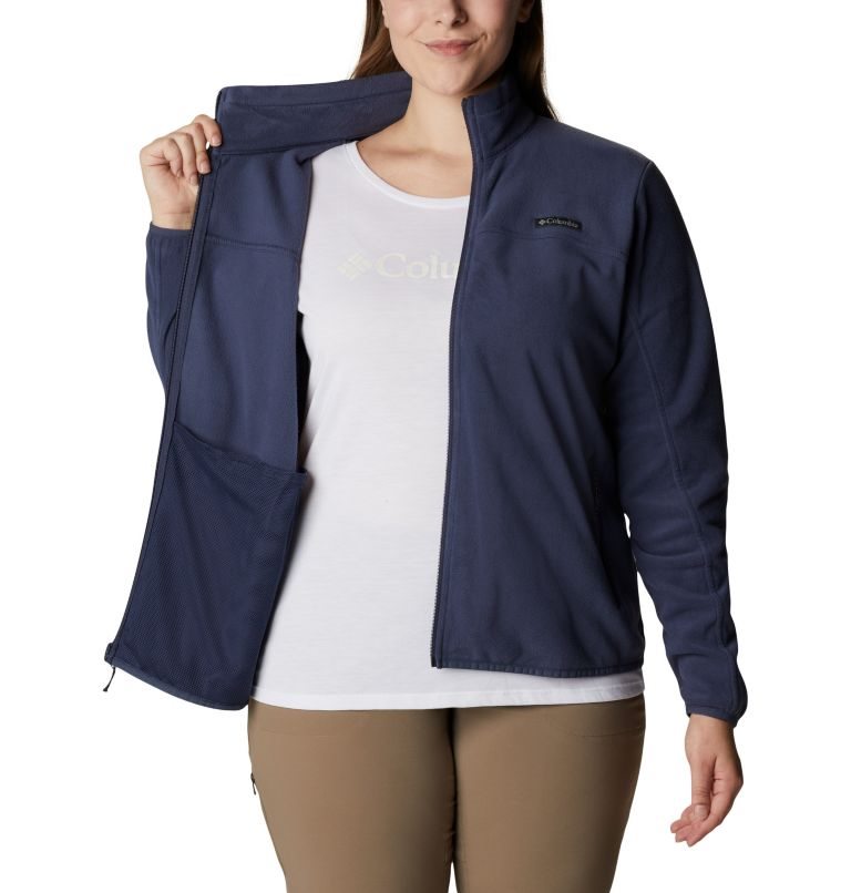 Women's Columbia Ali Peak Full Zip Fleece Jackets Navy | Plus Size CA-P01A6